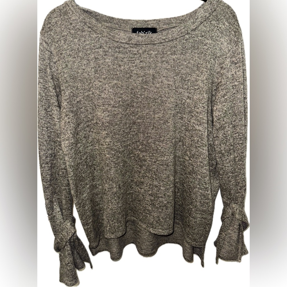 Soft Long Sleeve Sweater Tan with Bows